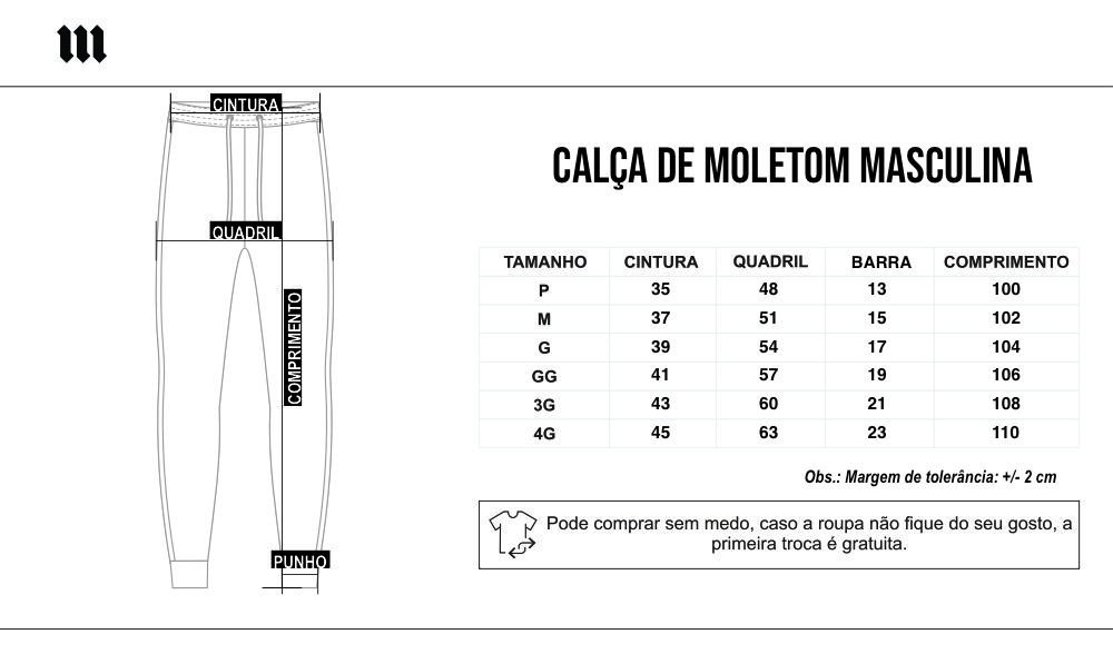 tabela de tamanho