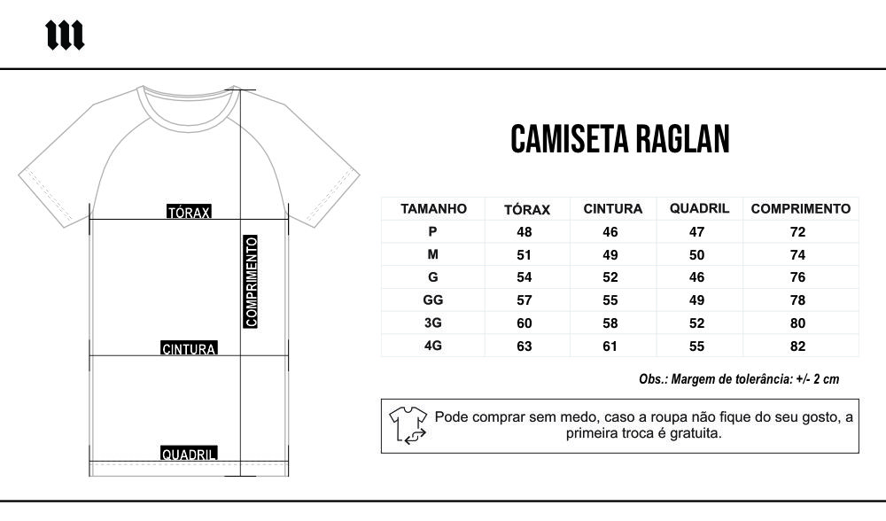 tabela de tamanho
